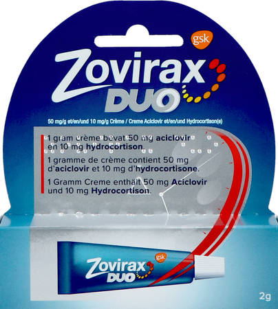 Zovirax Duo 50mg/g + 10mg/g Creme Tube 2g 1