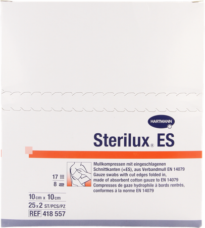 Sterilux Es 10x10cm 8l.st. 25x2 P/s 3