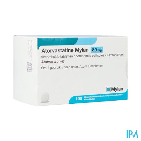 Atorvastatine Viatris 80mg Filmomh Tabl 100 Bls