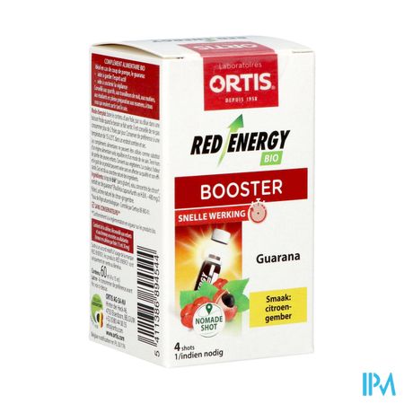 Ortis Red Energy Citron Gingembre Bio Shots 4x15ml