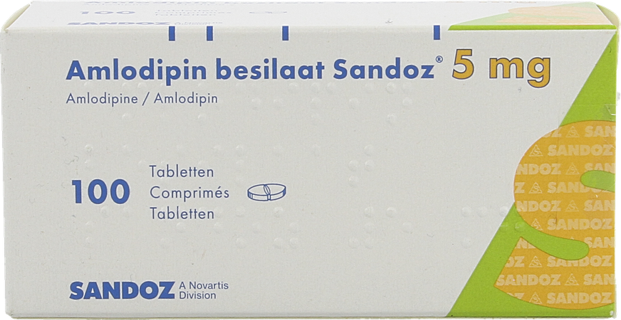 Amlodipine Besilaat Sandoz C0mp 100x5mg 2