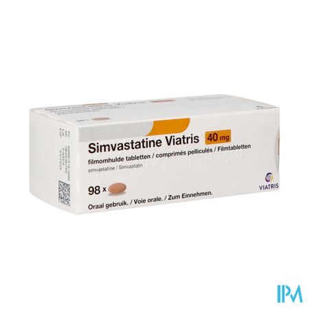 Simvastatine Viatris 40mg Comp 98
