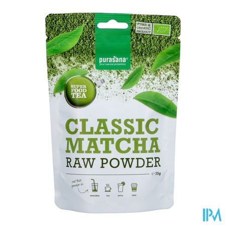 Purasana Vegan Matcha Classic Poudre 75g 1