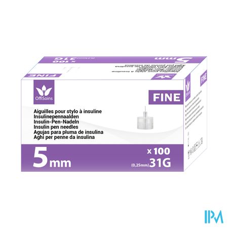 Offisoins Aiguilles Stylo Insuline 31gx5mm 100