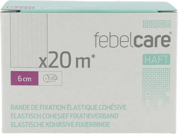 Febelcare Haft Elas. Cohesief Fixatieverb. 6cmx20m 1