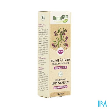 Herbalgem Baume Levre Consoude Bio 10ml