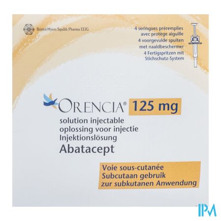 Orencia 4 Ser Voorgev 1ml Opl Inj 125mg 1