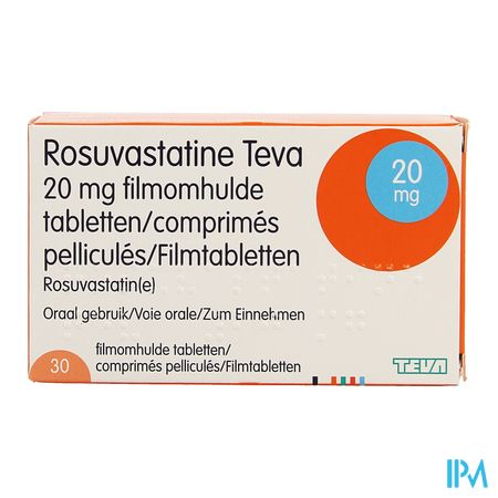 Rosuvastatine Teva 20mg Filmomh Tabl 30 1