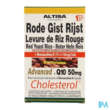 Altisa Rode Gist Rijst Adv.complx+q10 Natur Tabl45 2