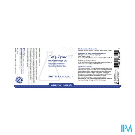Coq Zyme Biotics Comp 60x30mg 3