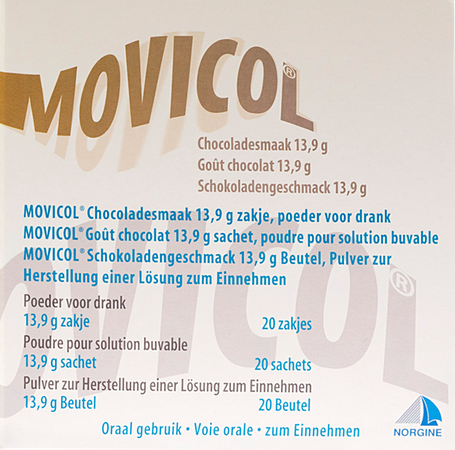 Movicol Chocolade Smaak Zakjes 20 X 13,7g 8