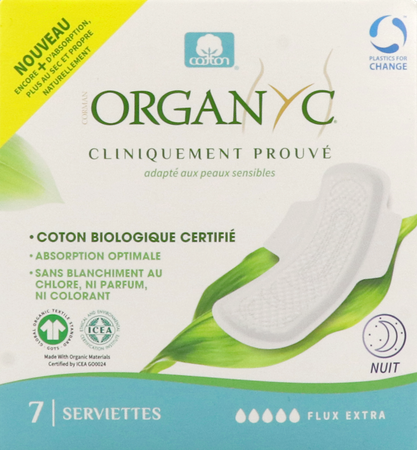 Organyc Maandverband Extra Nacht Bio Katoen 7 1