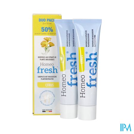 Homeofresh Citrus Tandpasta Duo Pack 2x75ml 8