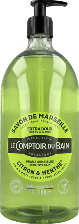 Lcb Savon Liquide Citron Menthe S/palme Fl 1l 1