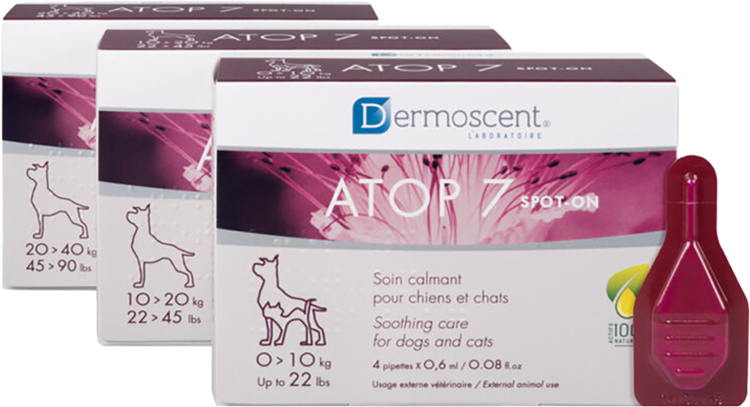Dermoscent Atop 7 Spot On Hond Kat 1-10kg 4x0,6ml 3