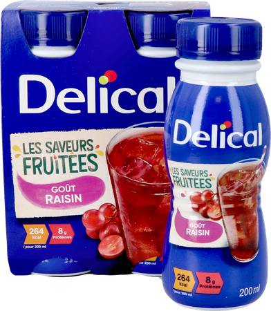 Delical Fruitdrink Druiven 4x200ml 7