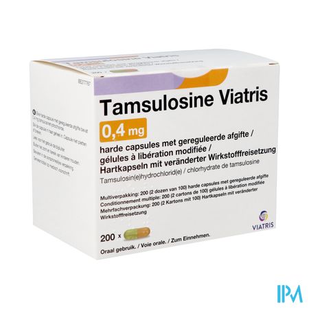 Tamsulosine Viatris 0,4mg Lib.prol.caps 200 Blist.