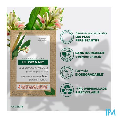 Klorane Capil. Masque Pdr Traitant Galanga 8x3g 8
