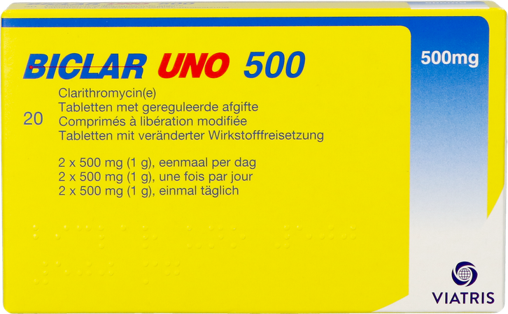 Biclar Uno Comp 20 X 500mg 3
