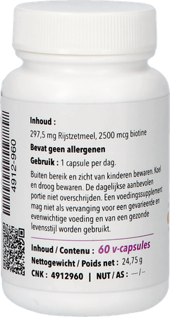 Biotine 2500 V-caps 60 Pharmanutrics 2