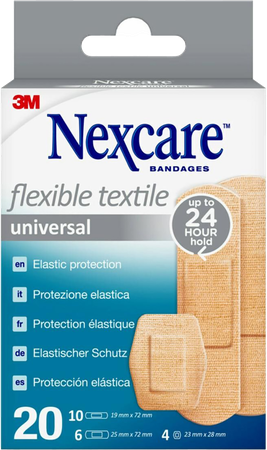 Nexcare 3m Flexible Textile Universal Strips 20 6