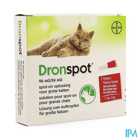 Dronspot 96mg/24mg Spot-on Kat Groot >5-8kg Pip 2