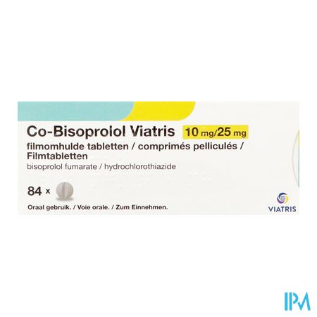 Co Bisoprolol Viatris 10mg/25,0mg Drag 84 3