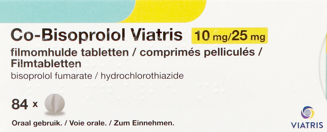 Co Bisoprolol Viatris 10mg/25,0mg Drag 84 3