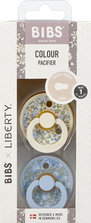 Bibs 1 Fopspeen Liberty Latex Rond Duo Eloise Blue 1