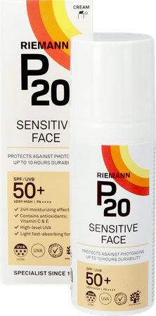P20 Zonnecreme Sensitive Gezicht Spf50+ 50g 8