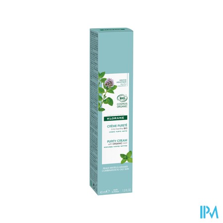 Klorane Gezicht Aquatic Munt Zuiverende Creme 40ml