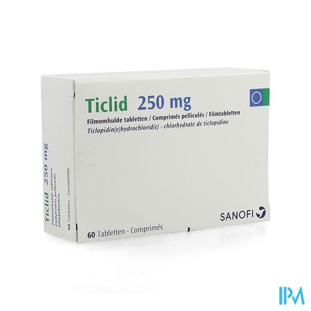 Ticlid 250mg Impexeco Tabl 60 X 250mg Pip