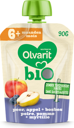 Olvarit Bio Peer Appel Bosbes 6m 90g 1