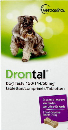 Drontal Tasty Bone 150/144/5mg 10kg Dog Comp 6 1
