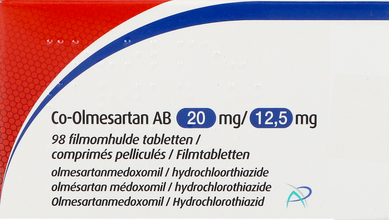 Co-olmesartan Ab 20mg/12,5mg Filmomh Tabl 98 1