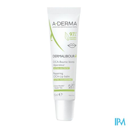Aderma Dermalibour+ Cica Balsem Lippen 15ml 2