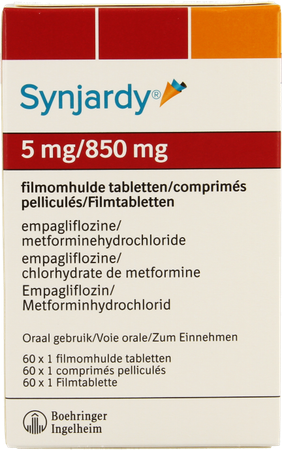 Synjardy 5,0mg/ 850mg Filmomh Tabl 60 X 1 Ud 1