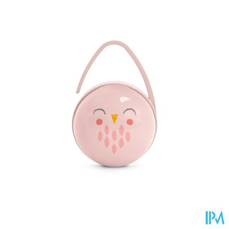 Suavinex Bonhomia Duo Soother Holder Owl Pink 2