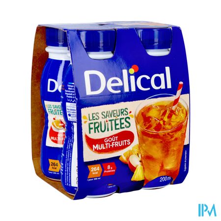 Delical Fruitdrink Multi-vruchten 4x200ml