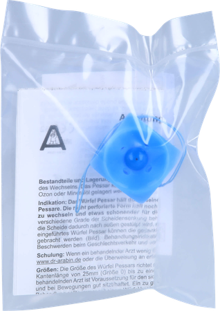 Pessaire Cube Perfore Avec Bouton 2/32mm Silicone 1