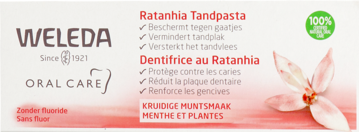 Weleda Tandpasta Ratanhia Roos 75ml 5