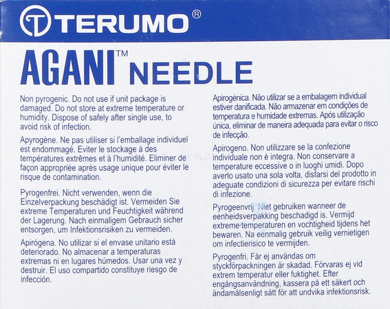 Terumo Naald Agani 21g 5/8 Rb Groen 100 1