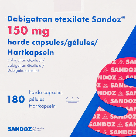 Dabigatran Etexilaat Sandoz 150mg Harde Caps 180 2