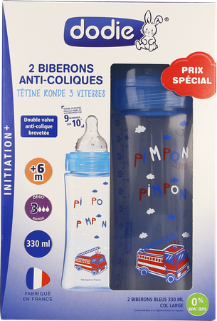 Dodie Kit Zuigfles Initiatie+ Jongen 330ml 2 1