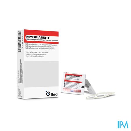 Mydriasert 0,28mg/5,4mg 1 Ooginsert + 1 Pincet 2