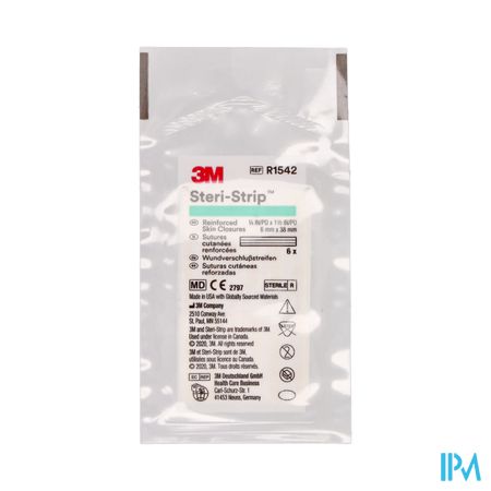 Steri-strip 3m Ster 6,0mmx 38mm Bte 1x 6 1542p-1 2