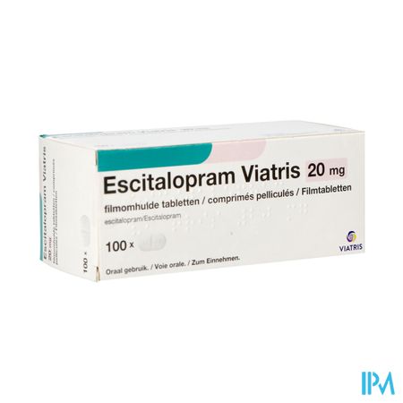 Escitalopram Viatris 20mg Comp Pell 100