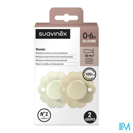 Suavinex Wonder Soother Sili.rev.0-6m Wgray Duo 1