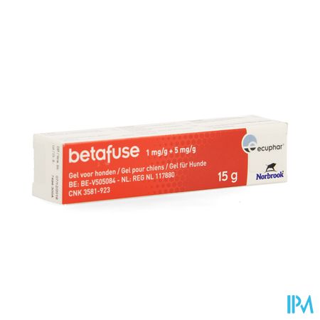 Betafuse 1mg/g + 5mg/g Gel Honden Tube 15g