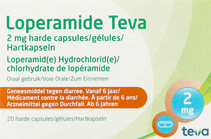 Loperamide Teva Caps 20 X 2mg 2